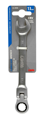 Chiave combinata con cricchetto snodato - 13 mm