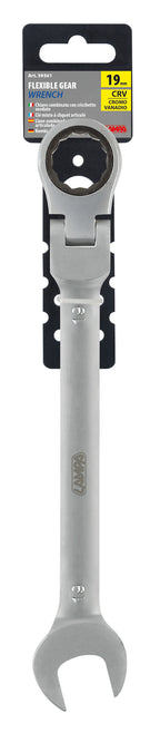 Chiave combinata con cricchetto snodato - 19 mm