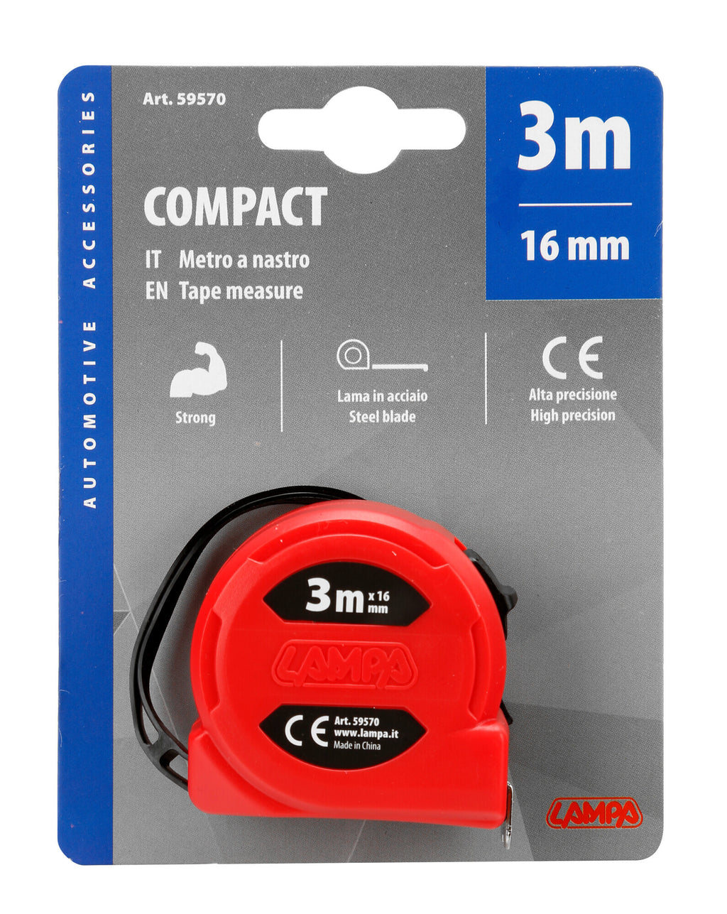 Compact, metro a nastro - 3 m x 16 mm