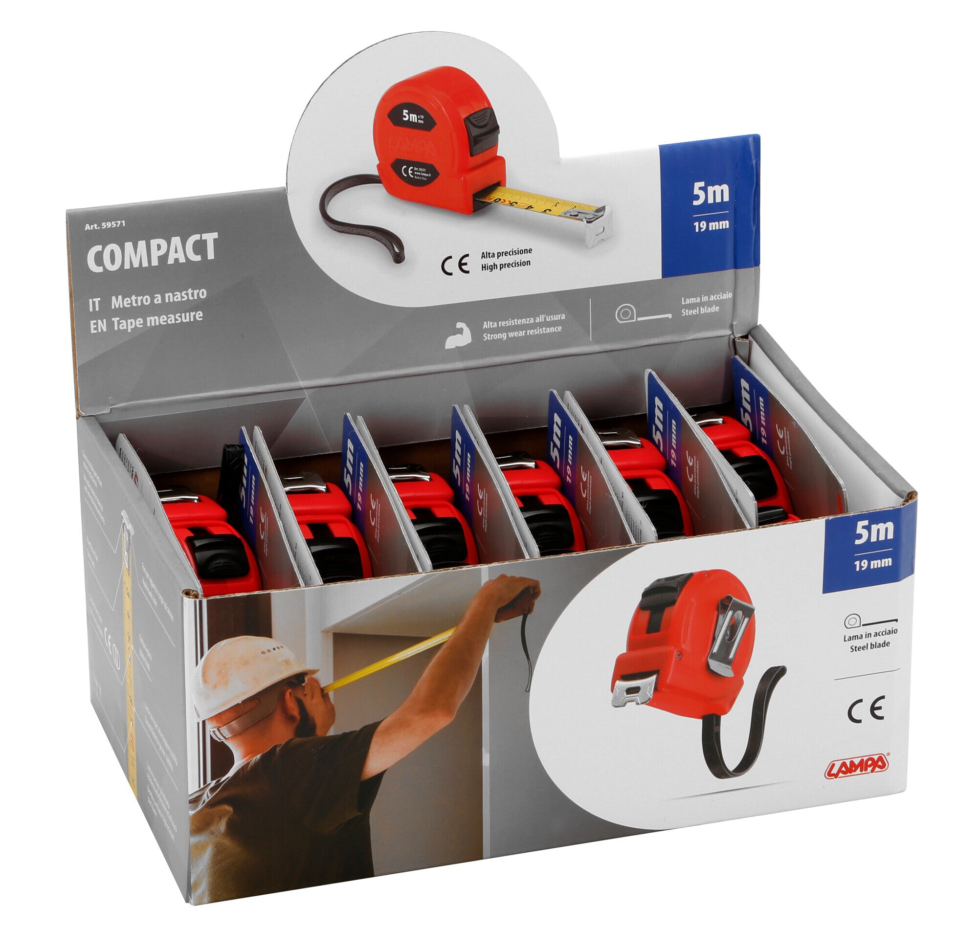 Compact, metro a nastro - 5 m x 19 mm