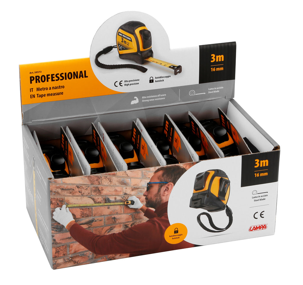 Professional, metro a nastro - 3 m x 16 mm