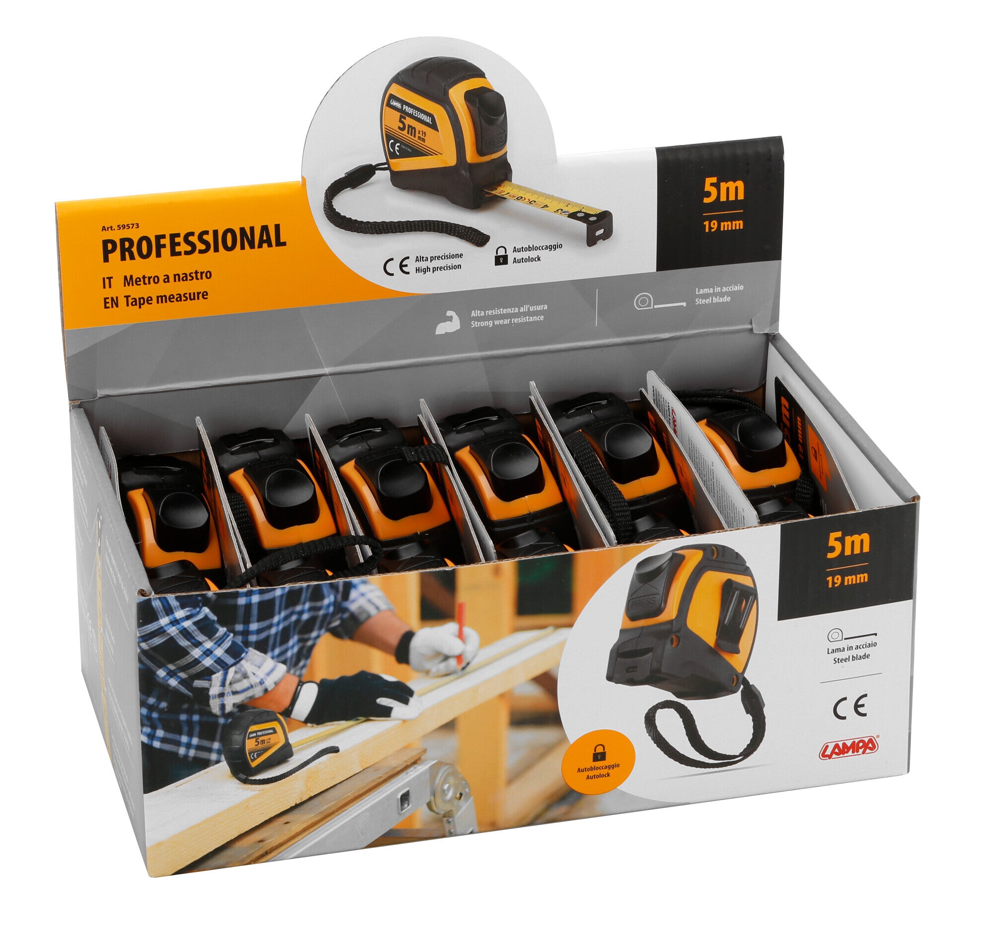 Professional, metro a nastro - 5 m x 19 mm