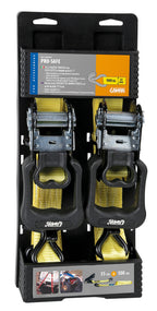 Pro-Safe, set 2 nastri tensori con cricchetto a doppio gancio - 5 m