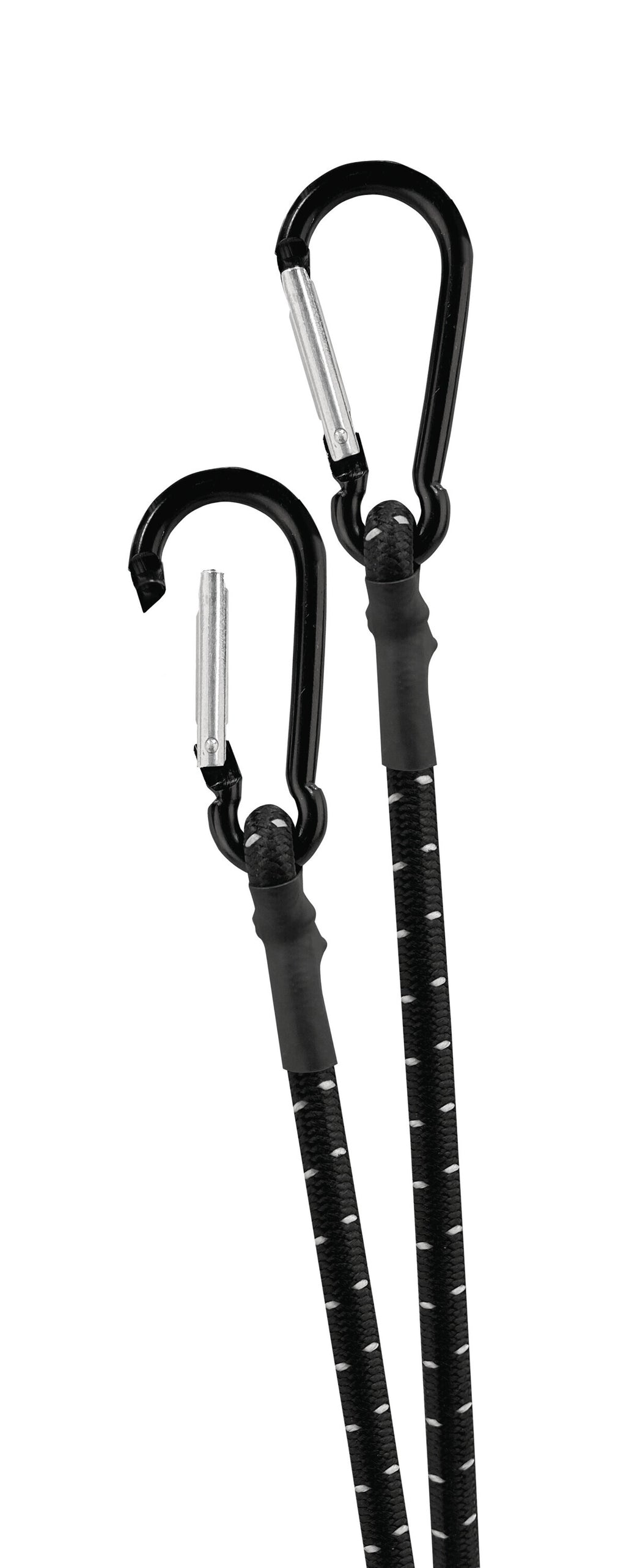 Snap-Hook, coppia corde elastiche con moschettoni in alluminio
