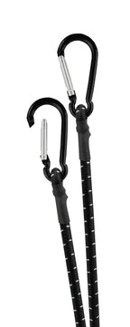 Snap-Hook, coppia corde elastiche con moschettoni in alluminio