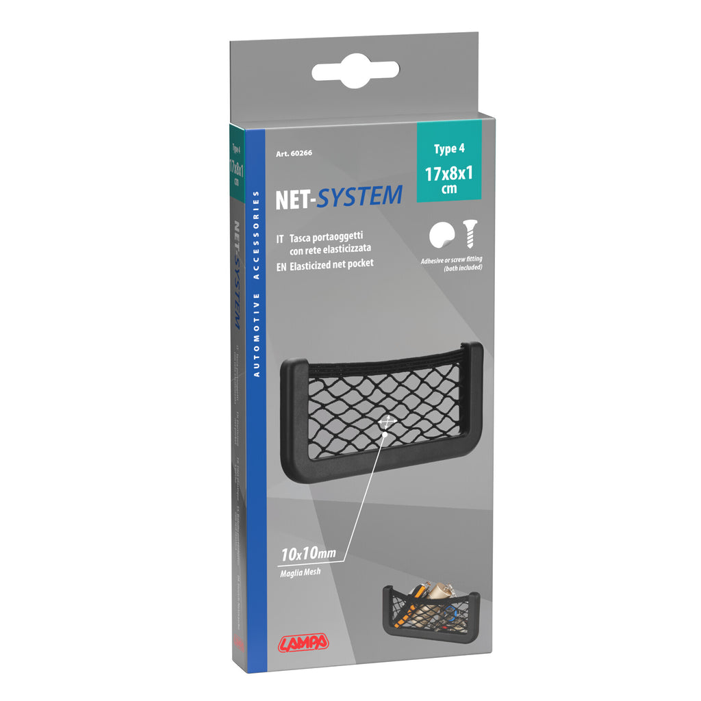 Net-System-4, tasca a rete elasticizzata - 17x8 cm