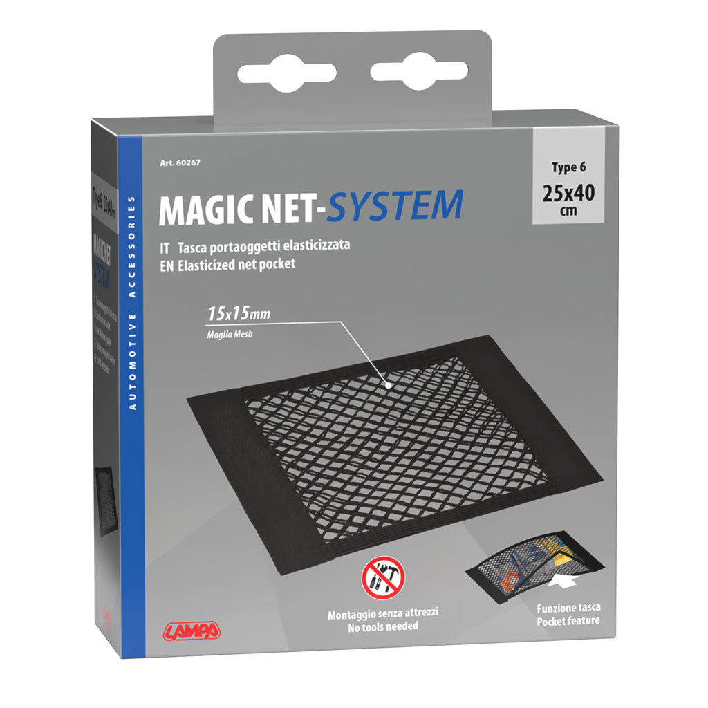 Net-System-6, tasca a rete elasticizzata - 40x25 cm