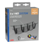 Net-System 13, rete portaoggetti con 3 tasche
