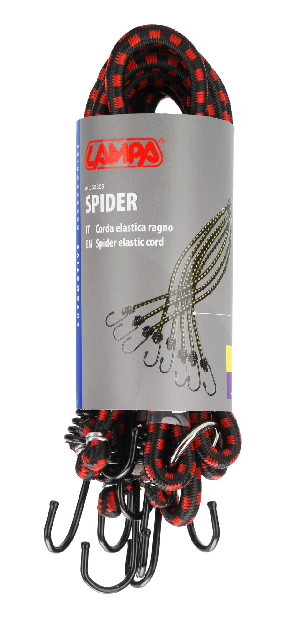 Corda elastica ragno 8 ganci - Ø 8 mm