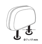 GRG-9 Compact, griglia divisoria telescopica 4 elementi, applicazione al poggiatesta