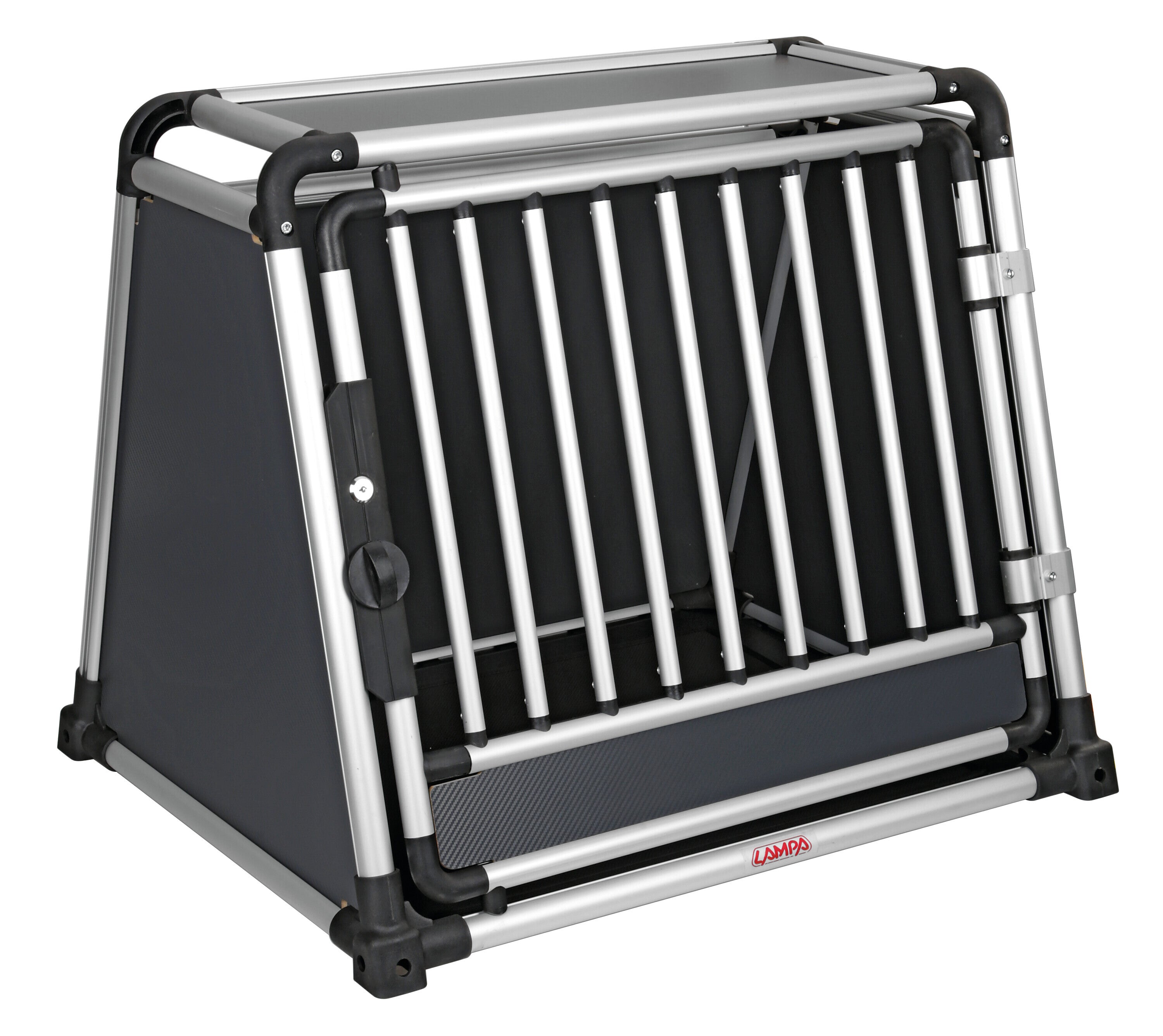Premium, trasportino in lega di alluminio, specifico per il trasporto di animali in auto - Type 2 - 80 x 65 x H 66 cm