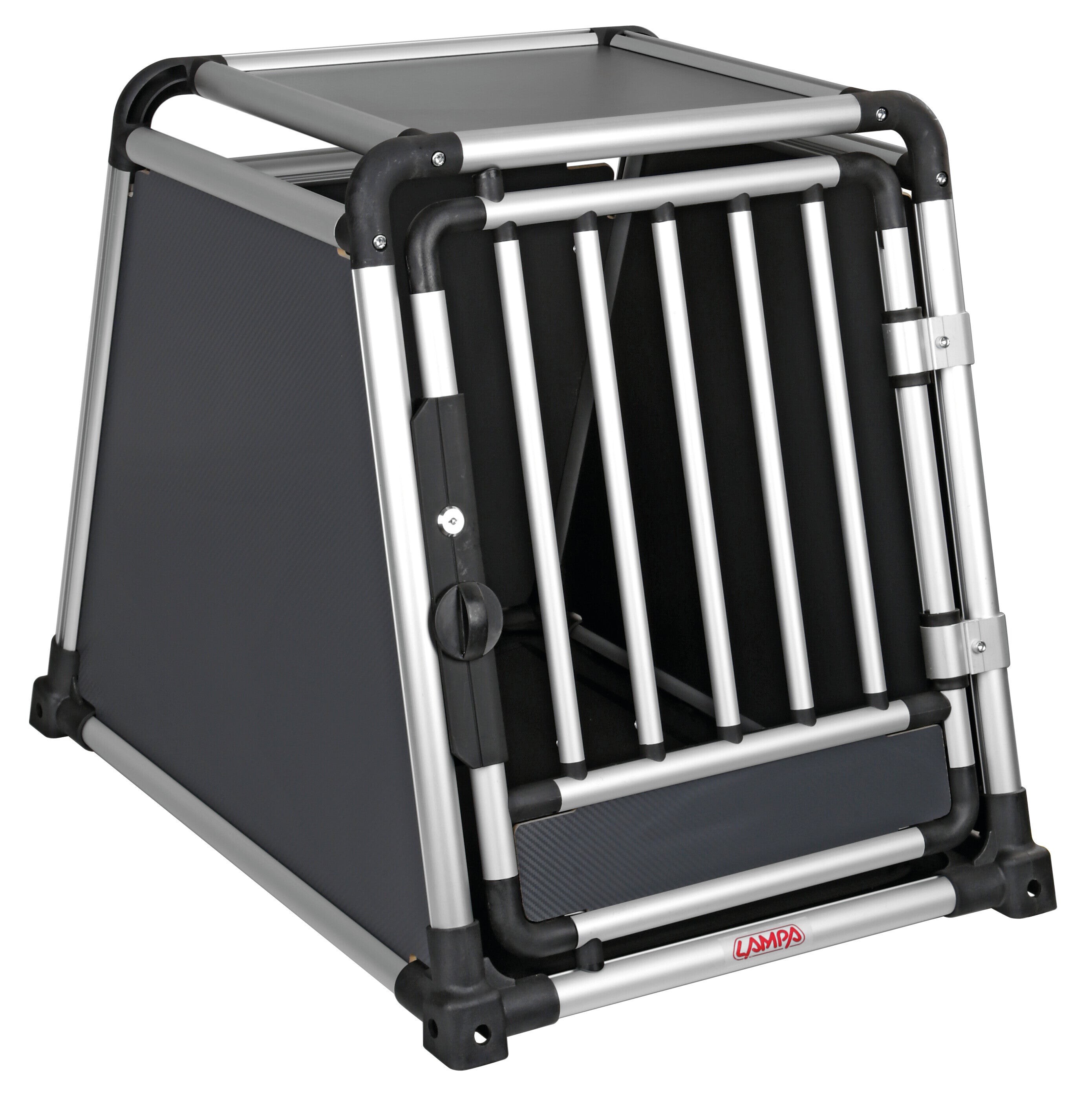 Premium, trasportino in lega di alluminio, specifico per il trasporto di animali in auto - Type 4 - 55 x 75 x H 62 cm