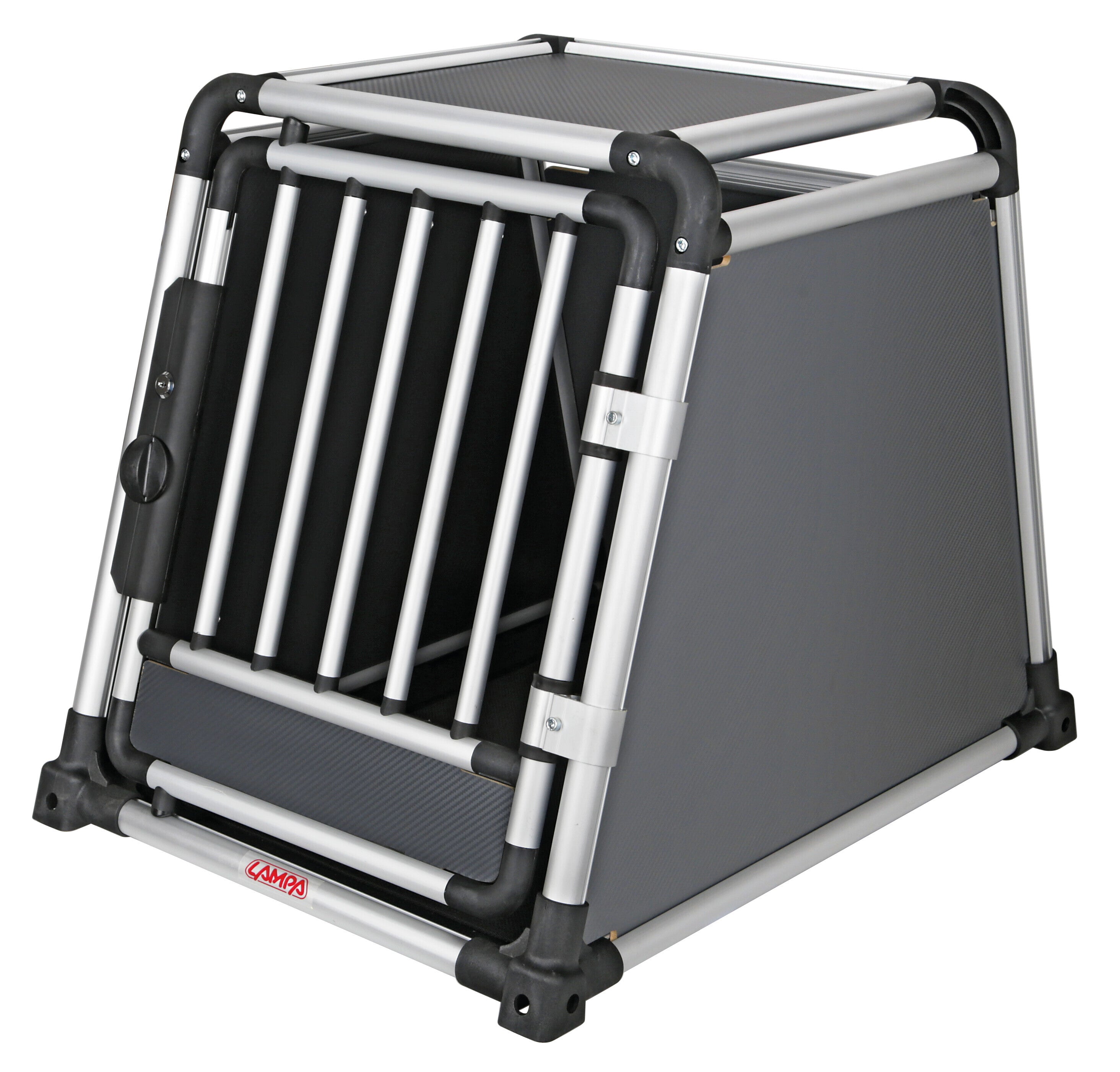 Premium, trasportino in lega di alluminio, specifico per il trasporto di animali in auto - Type 6 - 55 x 77 x H 60 cm