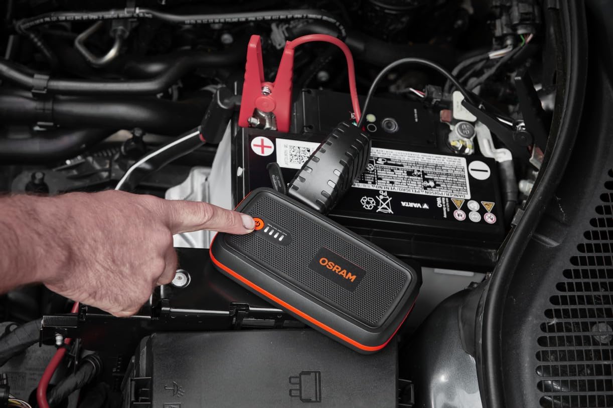 OSRAM BATTERYstart 300, avviatore al Litio da 13.000 mAh per Veicoli con Motore a Benzina Fino a 6l e Motore Diesel da 3l