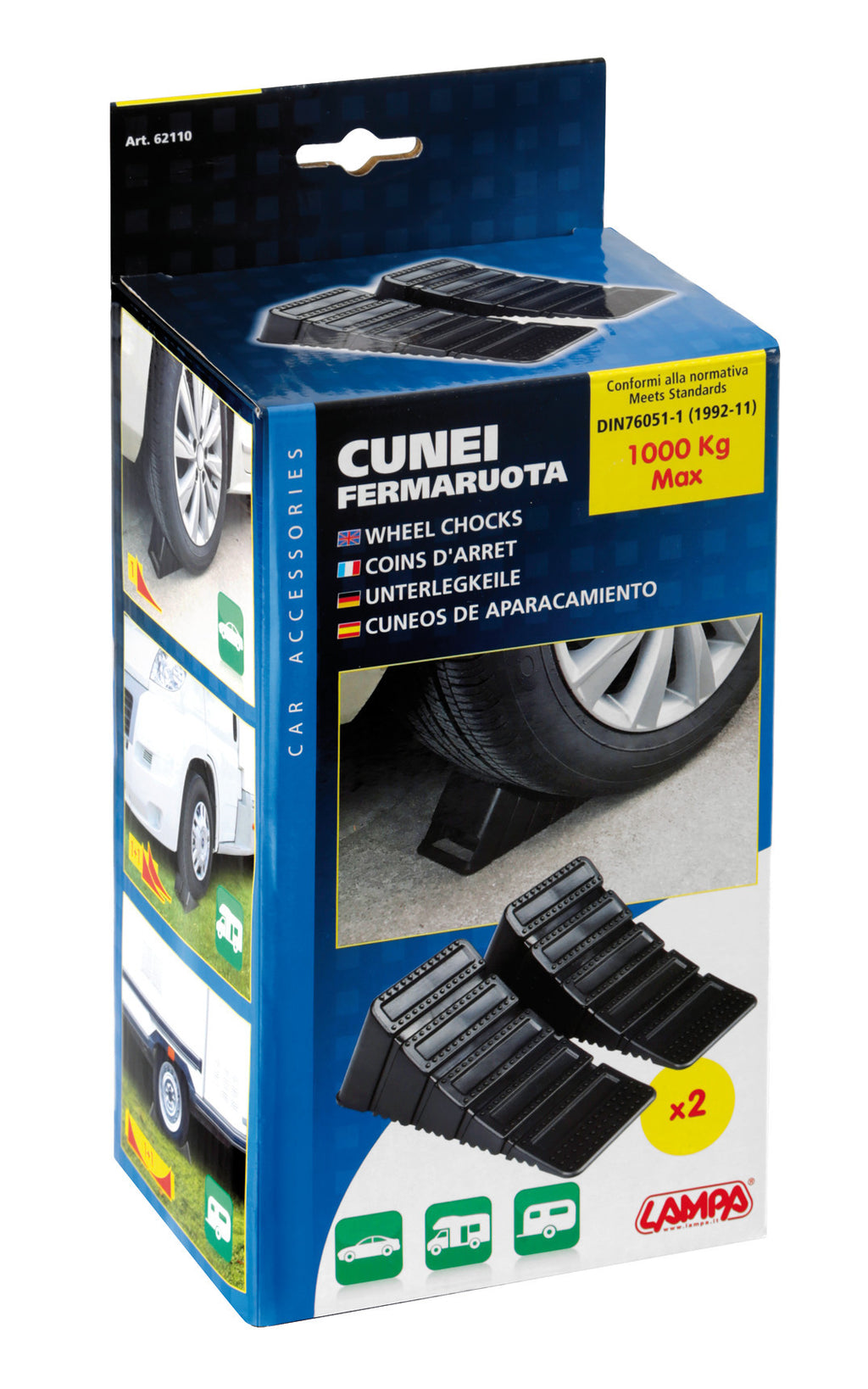 Coppia cunei fermaruota DIN