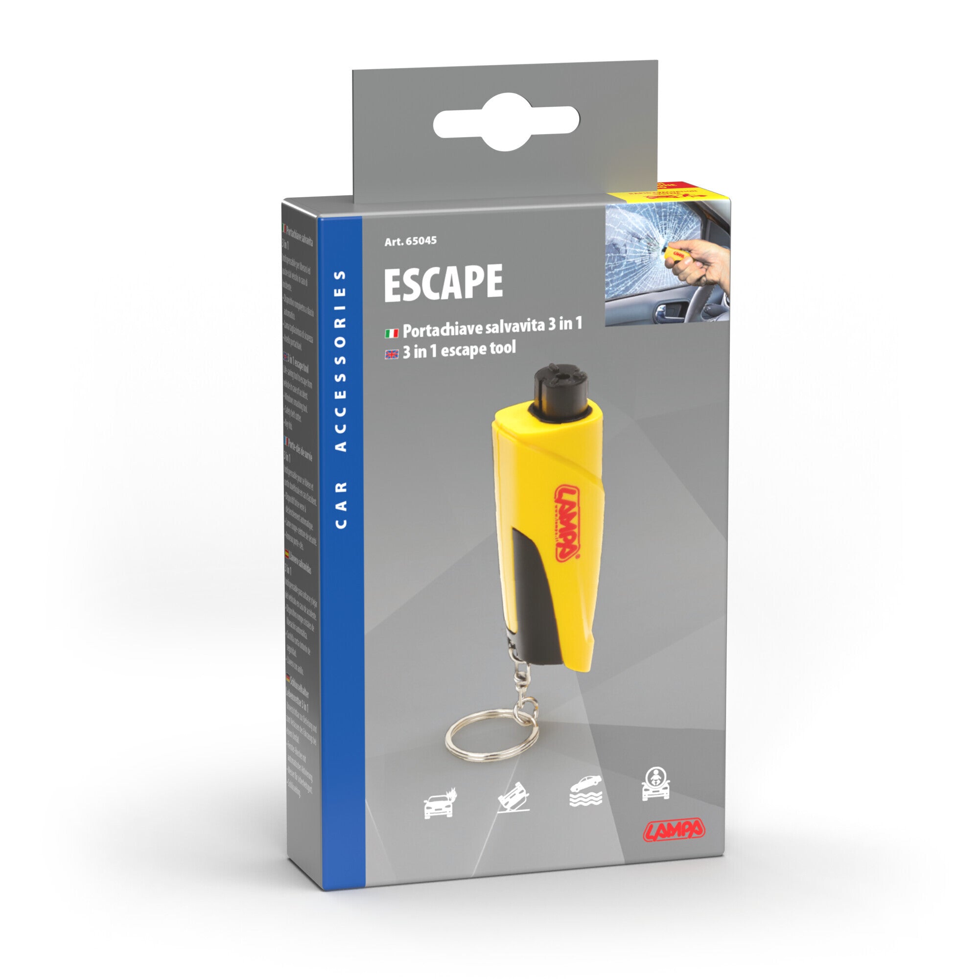 Escape, portachiave salvavita 3 in 1