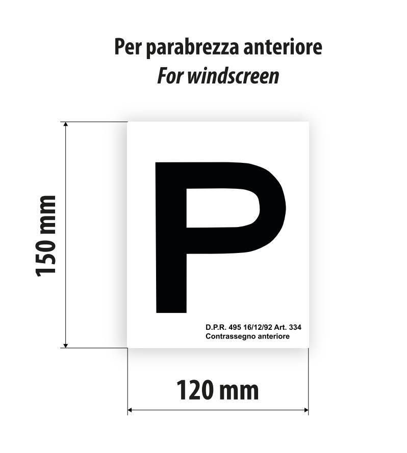 Contrassegni esercitazioni guida adesivi, anteriore e posteriore