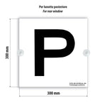 Contrassegni esercitazioni guida con ventosa, anteriore e posteriore