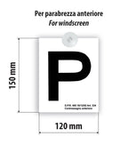 Contrassegni esercitazioni guida con ventosa, anteriore e posteriore