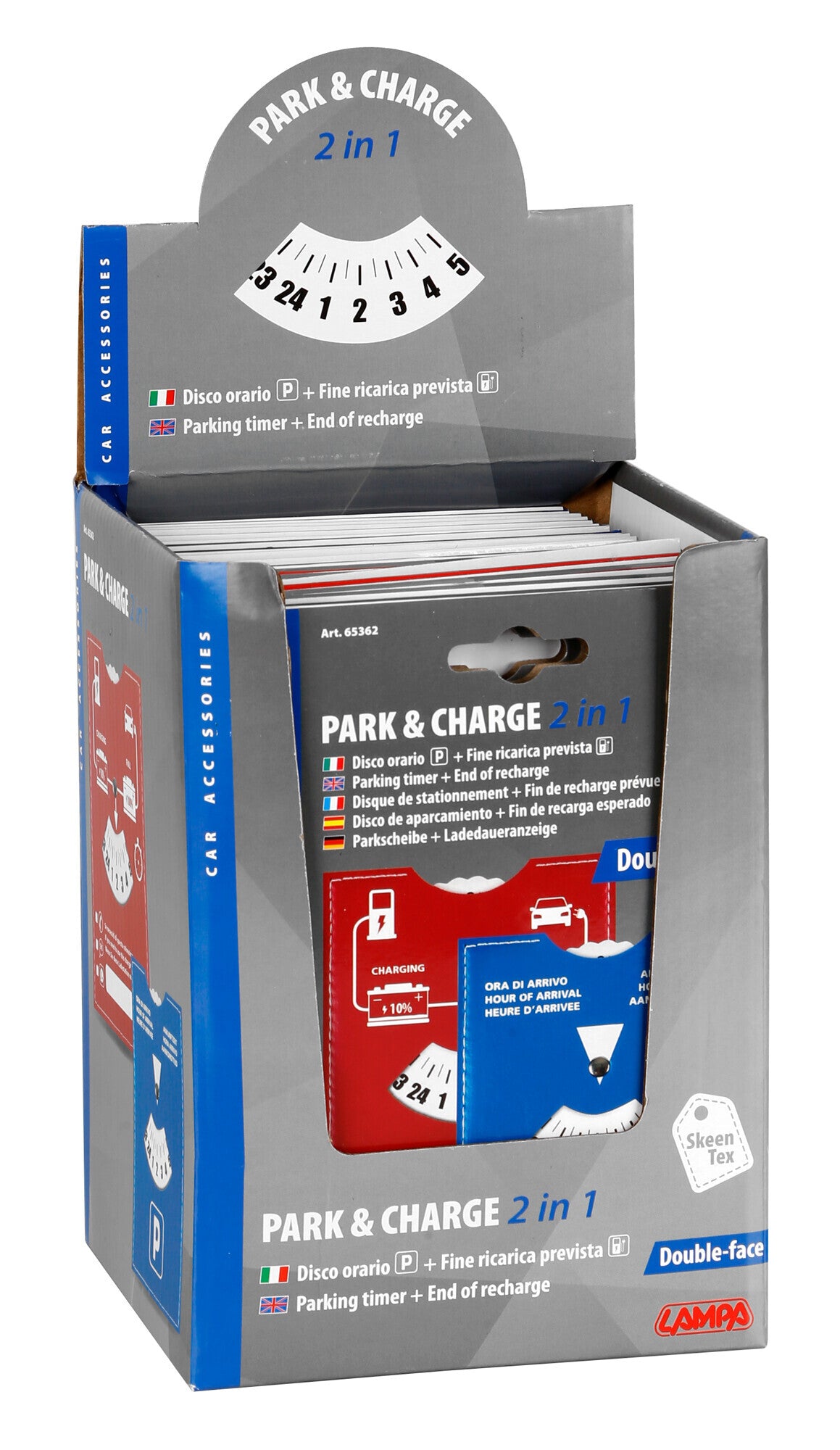 Park & Charge 2 in 1, Disco orario + Fine ricarica prevista