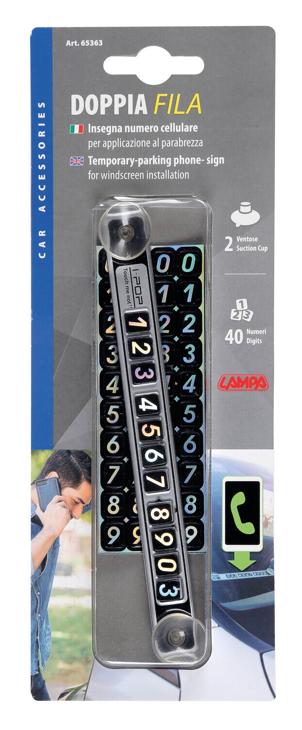 Doppia Fila, insegna numero cellulare
