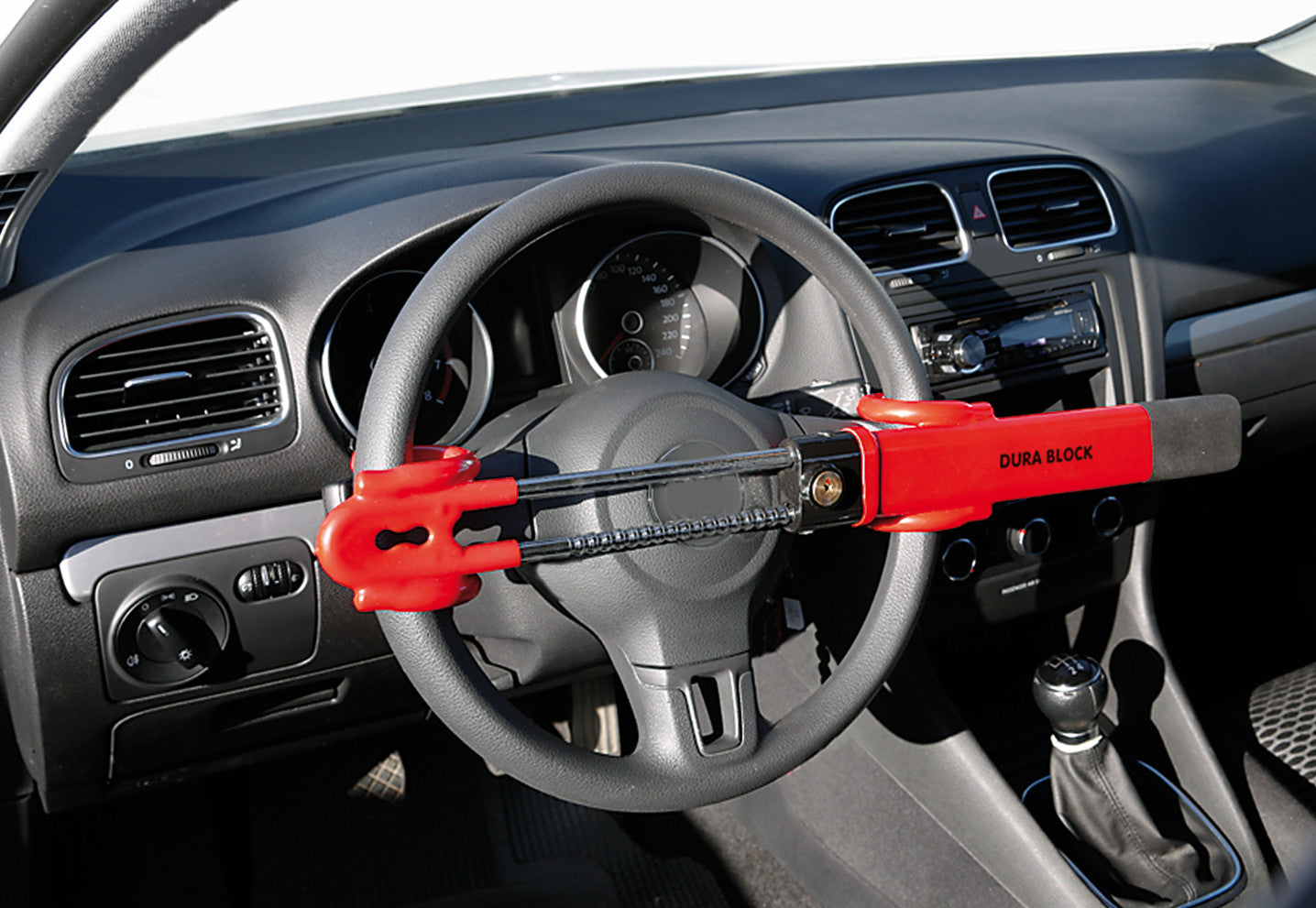Dura Block, asta bloccasterzo e antifurto per airbag