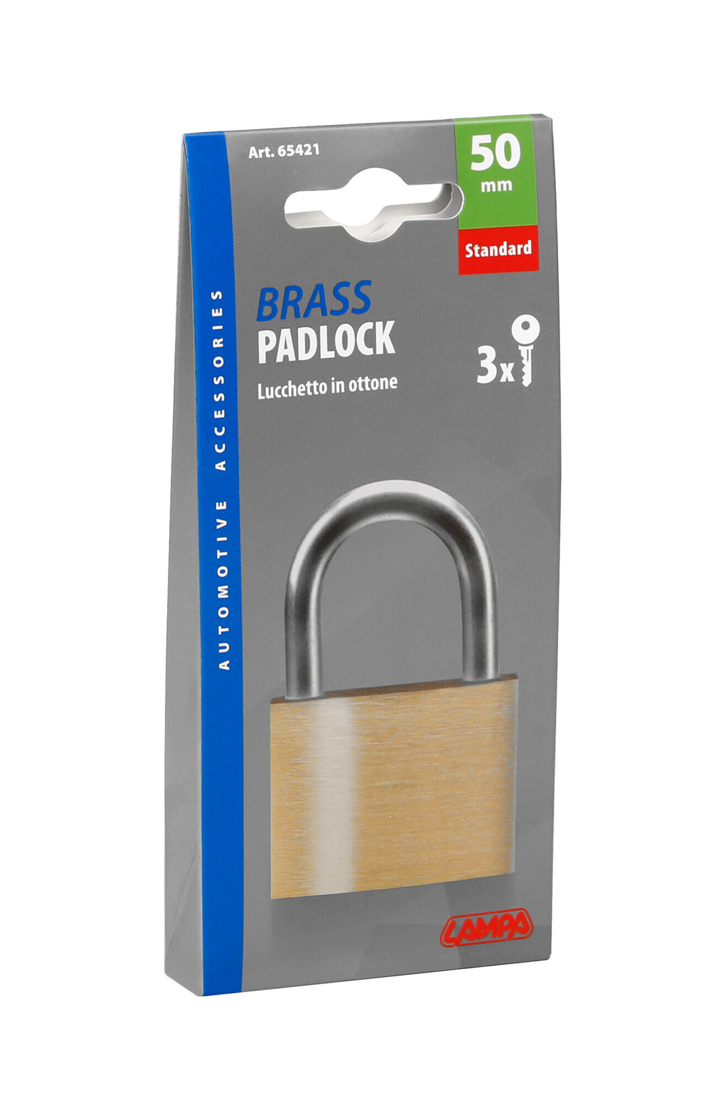 Standard, lucchetto in ottone - 50 mm