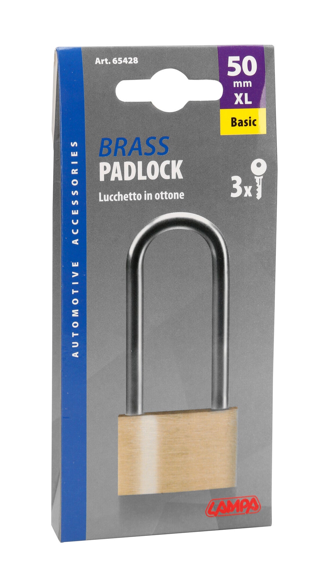 Basic, lucchetto in ottone - 50 mm XL