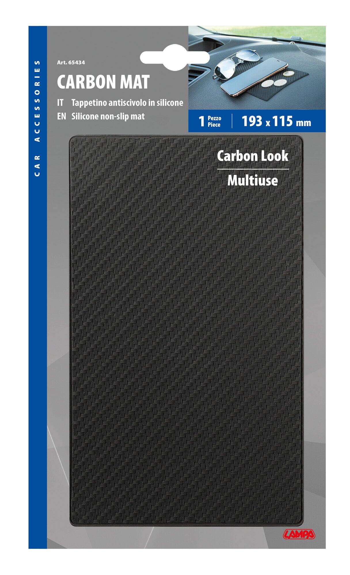 Carbon Mat, tappetino antiscivolo in silicone