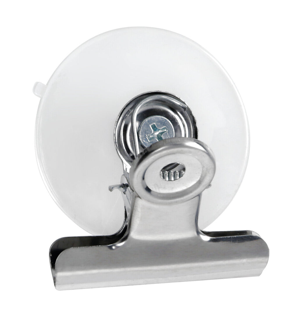 Set 2 clips in metallo con ventosa - S - 50 mm