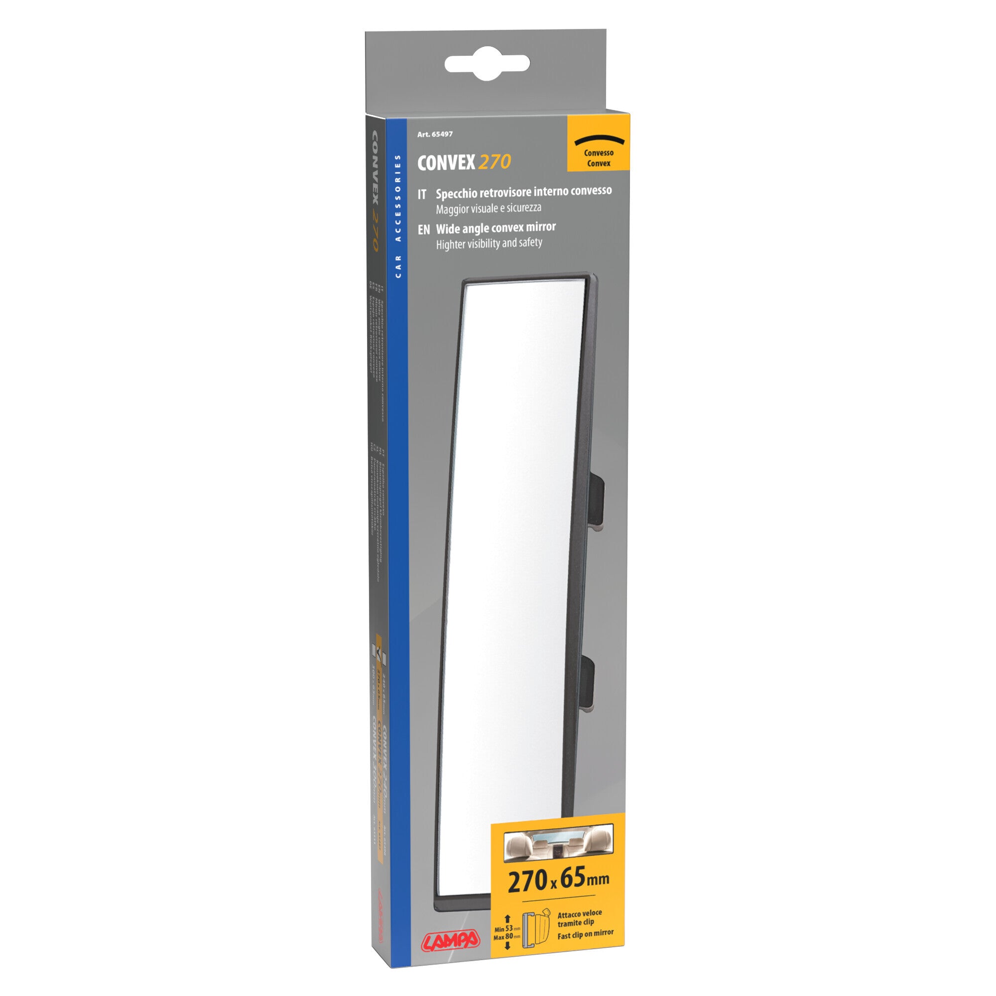 Convex 270, specchietto retrovisore convesso - 270x65 mm