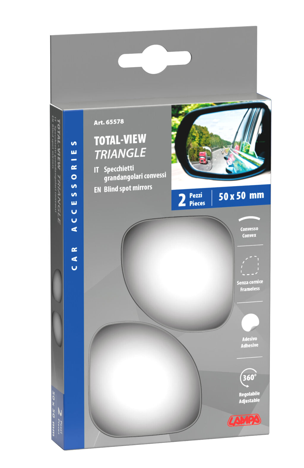 Total-View Triangle, specchietti grandangolari convessi