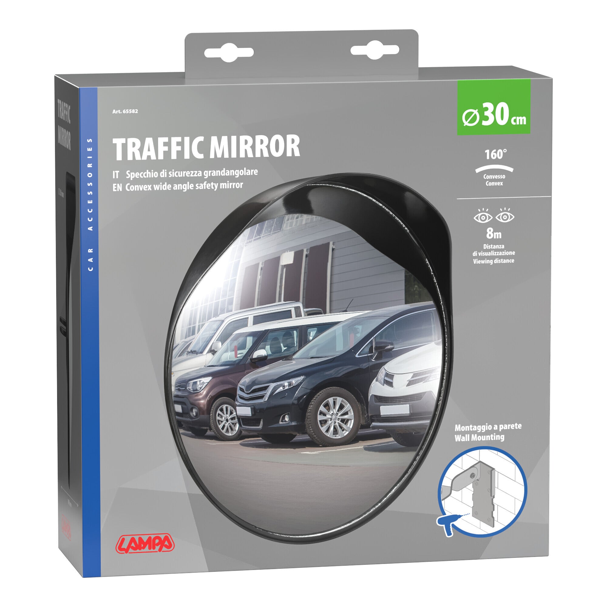 Traffic Mirror, specchio di sicurezza grandangolare 160° - Ø 30 cm