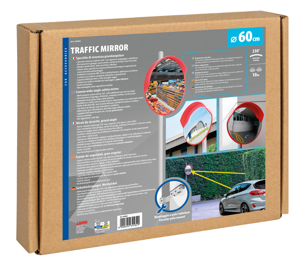 Traffic Mirror, specchio di sicurezza, grandangolare 230° - Ø 60 cm