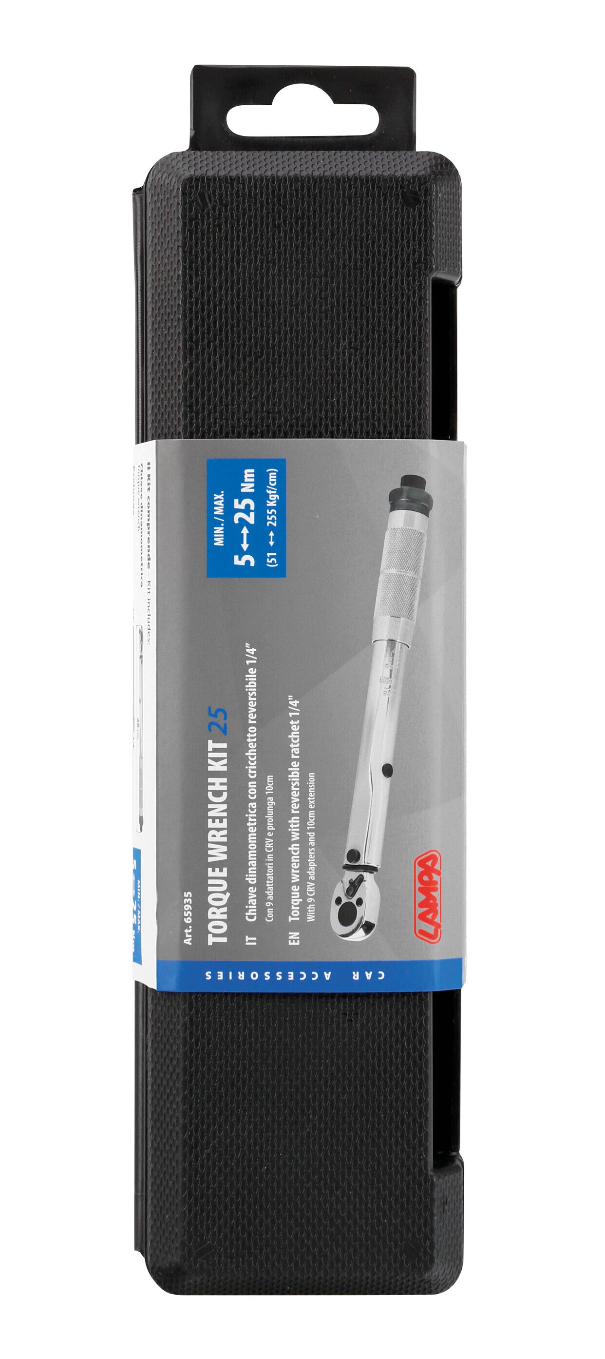 Chiave dinamometrica con cricchetto reversibile 1/4" - 5-25 Nm