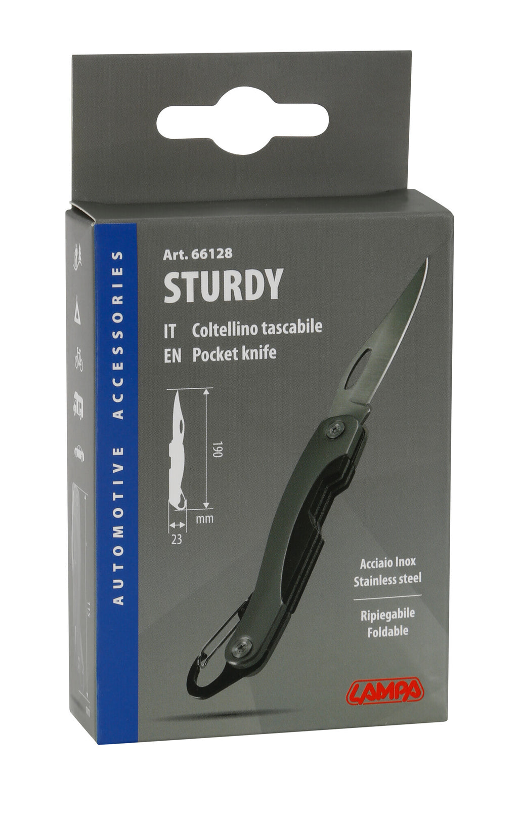 Sturdy, coltelli tascabili richiudibili, espositore 18 pz
