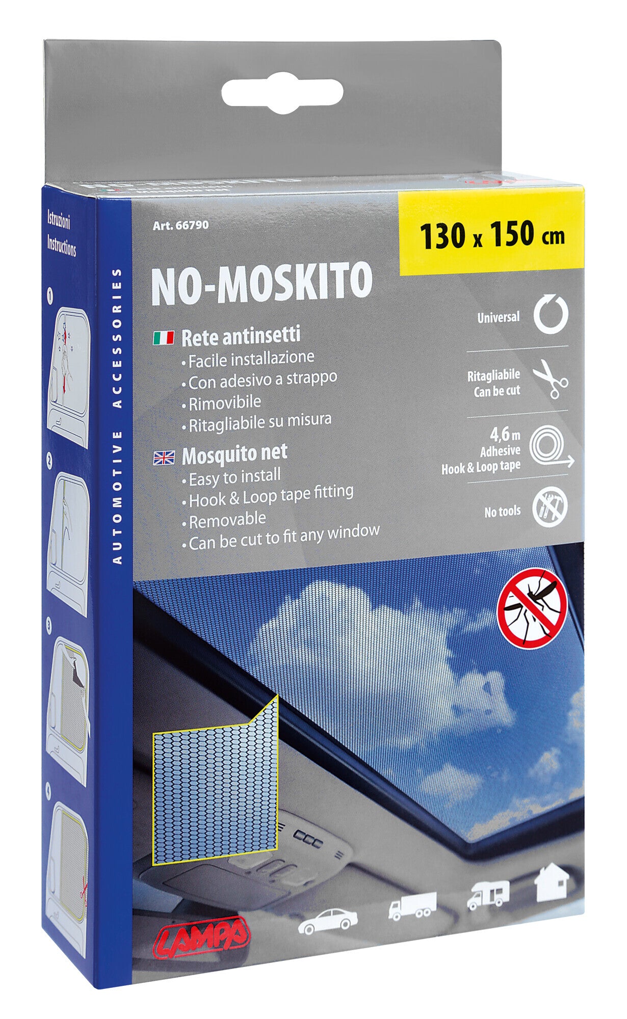No-moskito, zanzariera universale, rimovibile