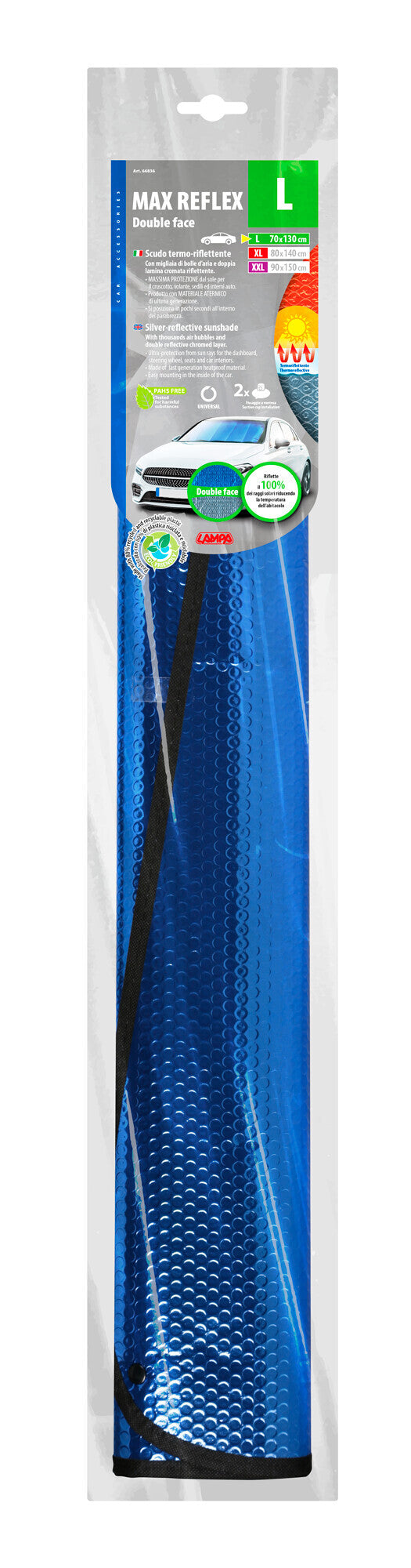 Max-Reflex L, scudo termo-riflettente bicolore doubleface