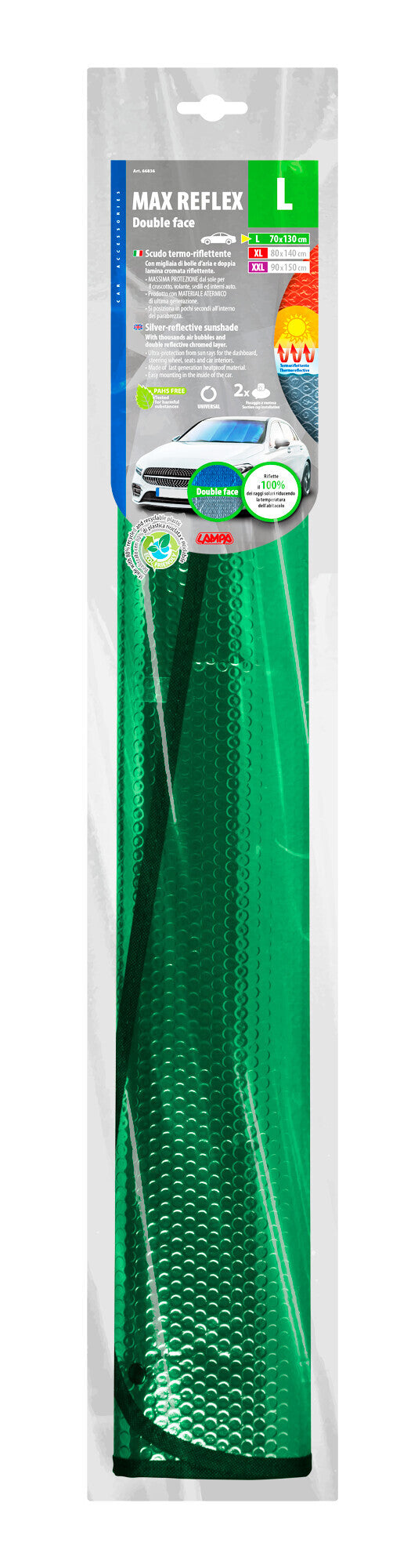 Max-Reflex L, scudo termo-riflettente bicolore doubleface