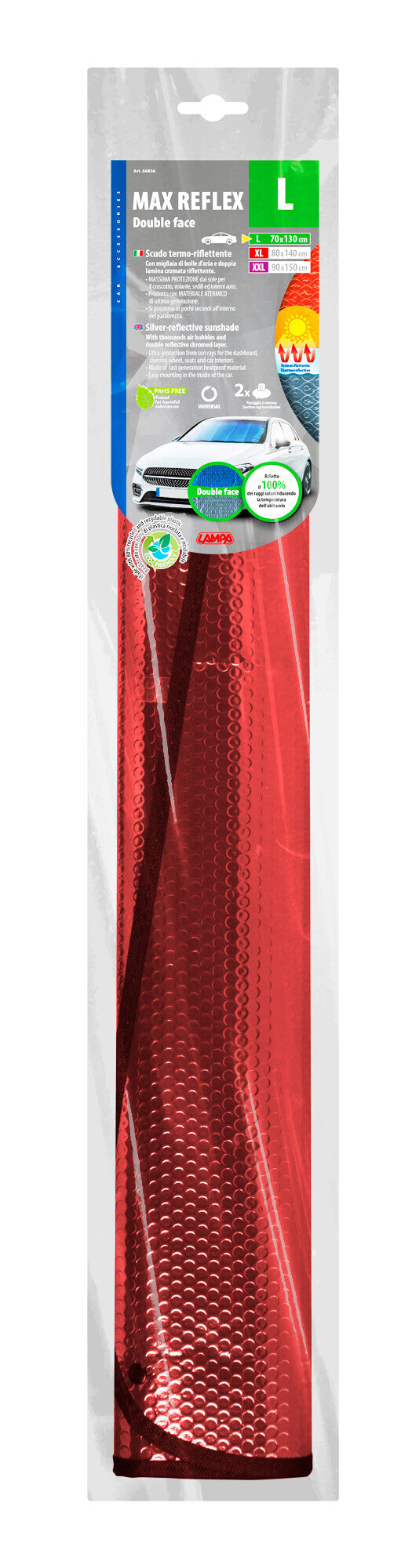 Max-Reflex L, scudo termo-riflettente bicolore doubleface