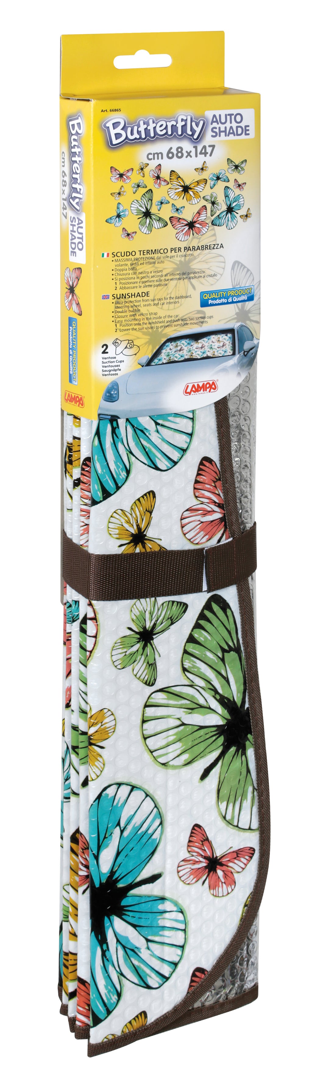Scudo termico per parabrezza - 68x147 cm - Butterfly