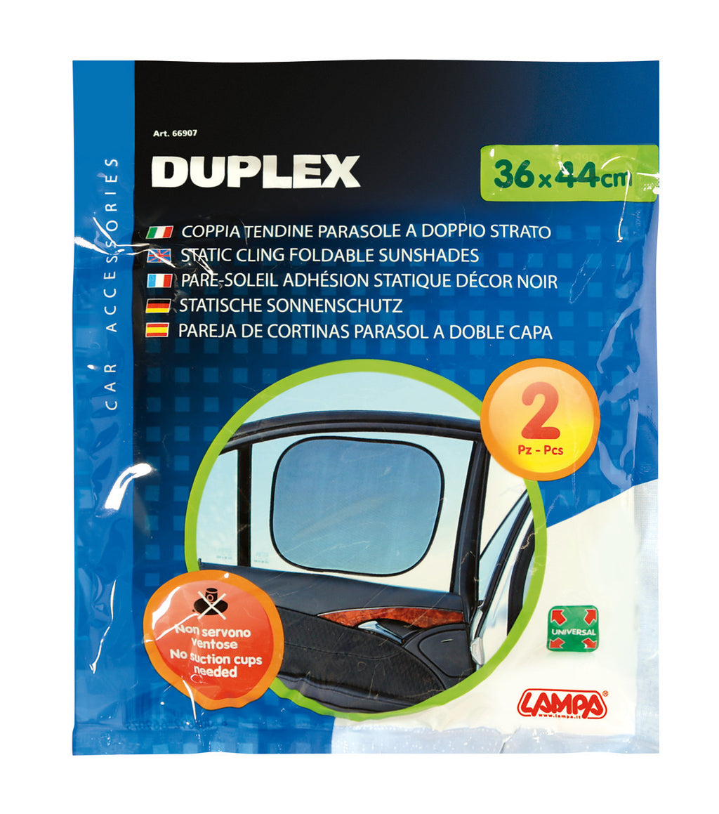 Duplex, coppia tendine statiche a doppio strato - 36x44 cm