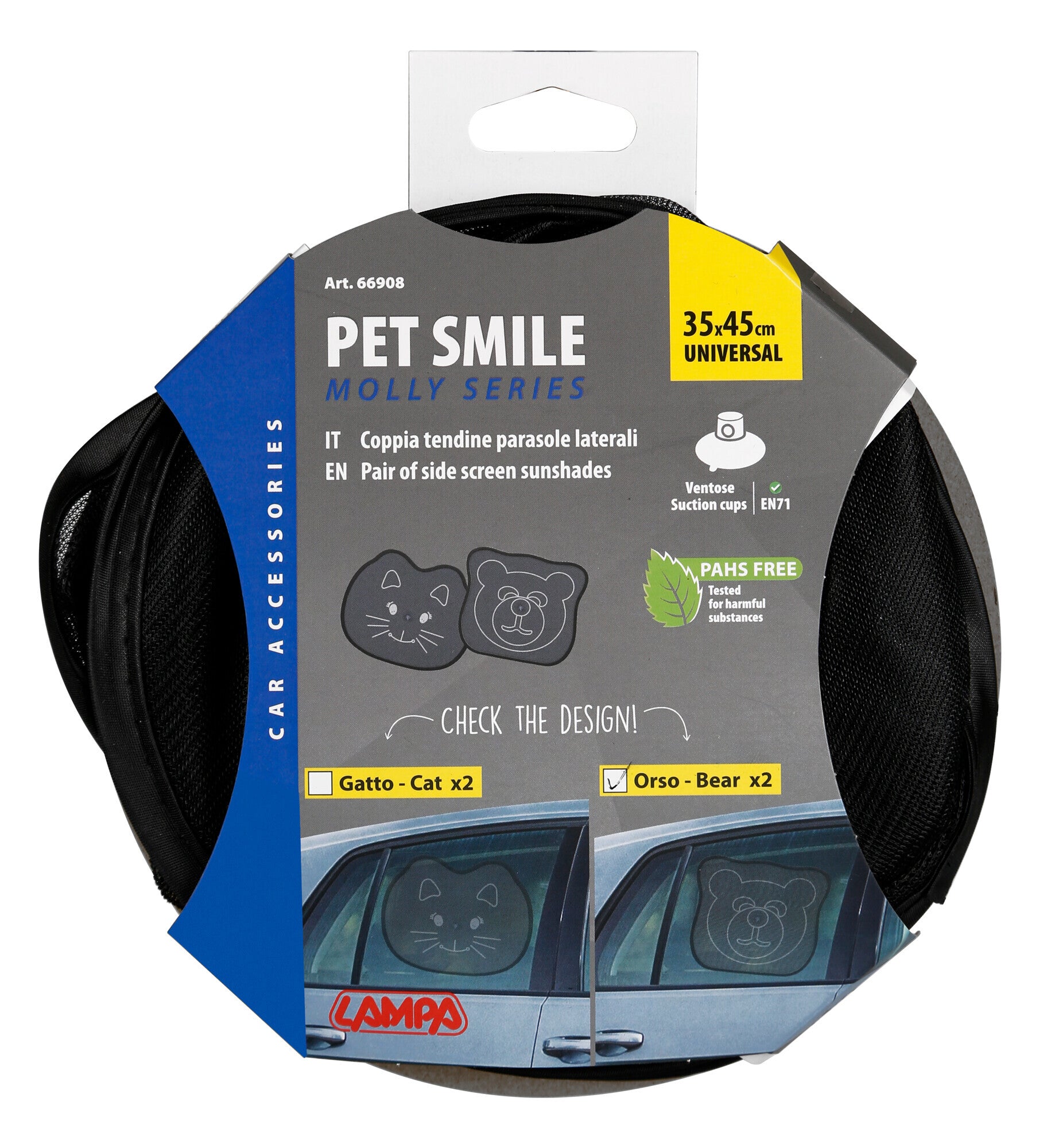 Molly-Face, coppia tendine a molla - 35x45 cm