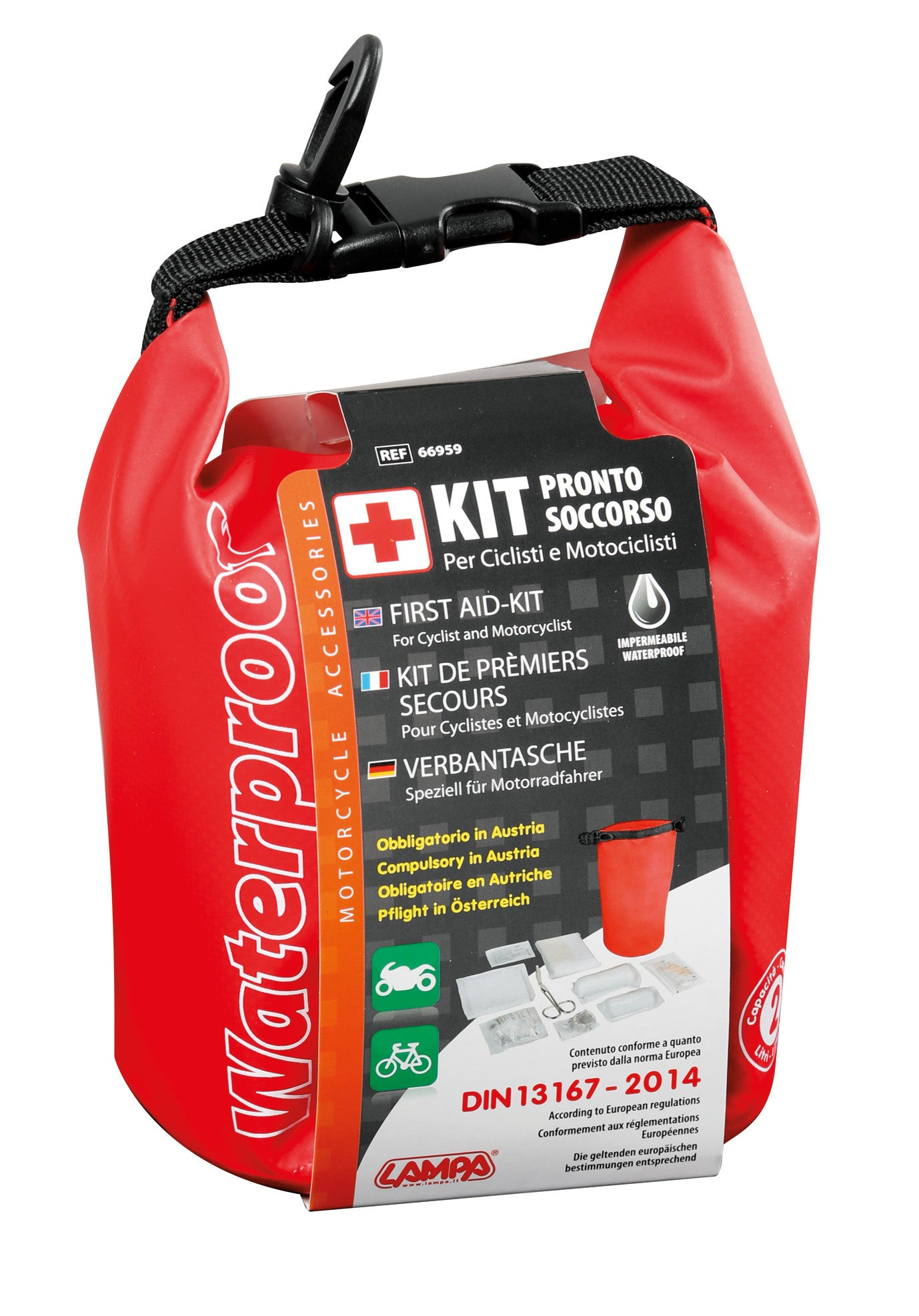 Kit pronto soccorso per ciclisti e motociclisti