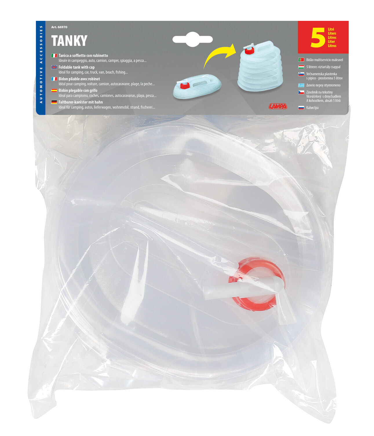 Tanky, tanica a soffietto con rubinetto - 5 L
