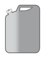 Premium, tanica carburante in metallo - 20 L - Rosso