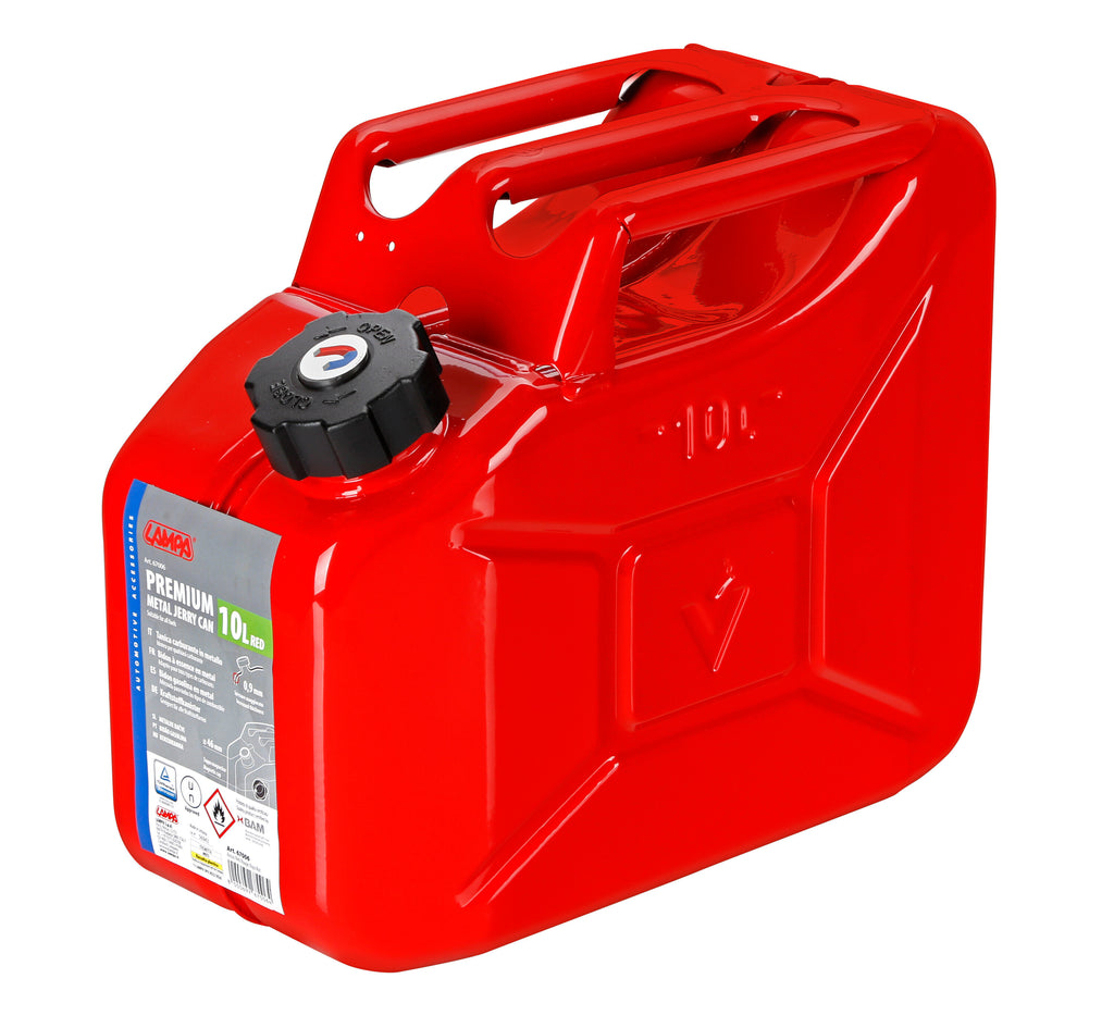 Premium, tanica carburante in metallo - 10 L - Rosso