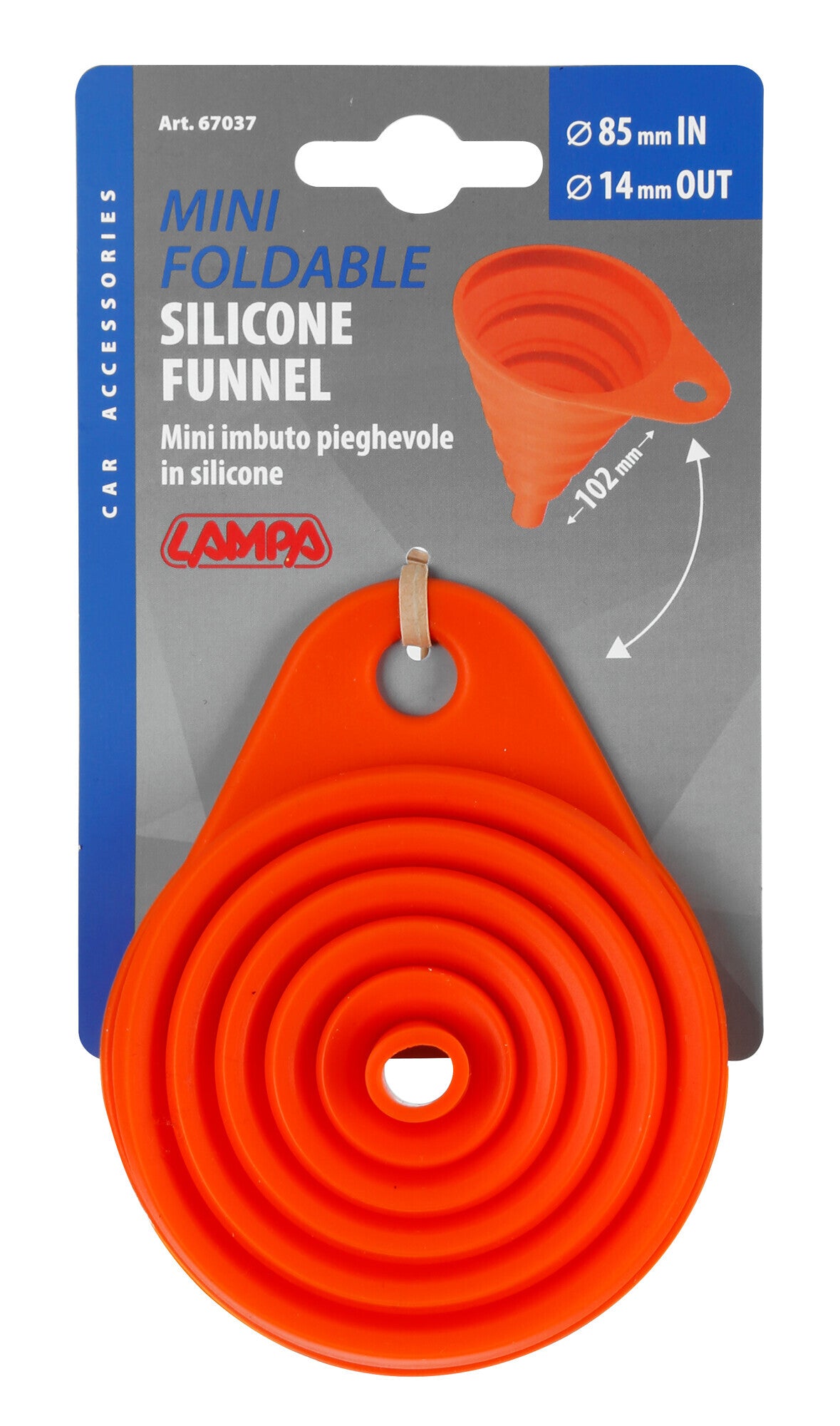 Mini imbuto pieghevole in silicone