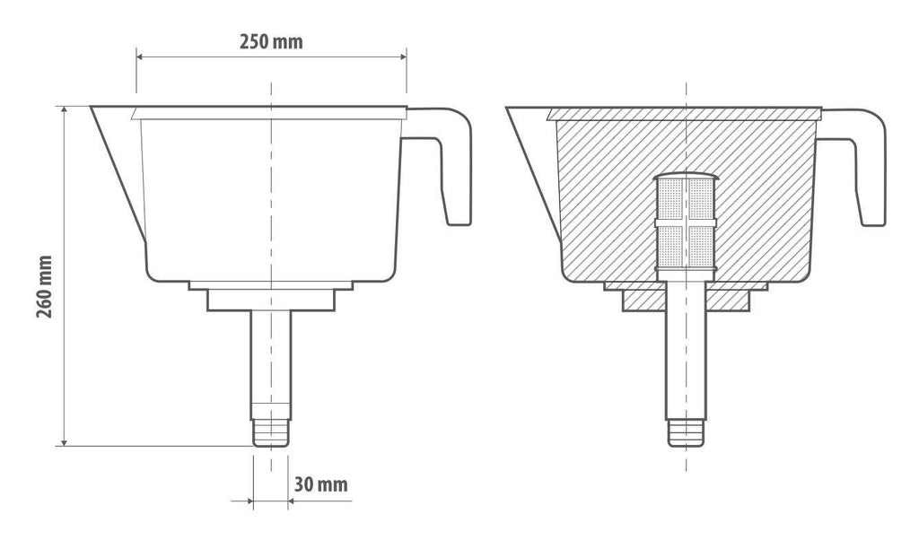 Imbuto professionale con 3 filtri separatori