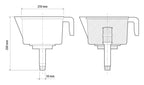 Imbuto professionale con 3 filtri separatori